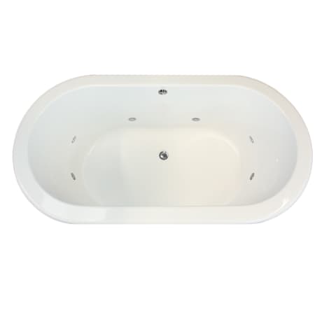 Hydrosystems Palmer 70" Drop In Acrylic Air / Whirlpool Tub with Center Drain, Drain Assembly, and Overflow White