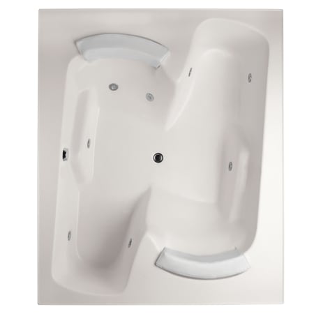 Hydrosystems Penthouse 72" Drop In Gel Coat Whirlpool Tub with Reversible Drain, Drain Assembly, and Overflow White