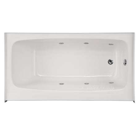 Hydrosystems Regan 54" Three Wall Alcove Acrylic Whirlpool Tub with Right Drain, and Overflow White