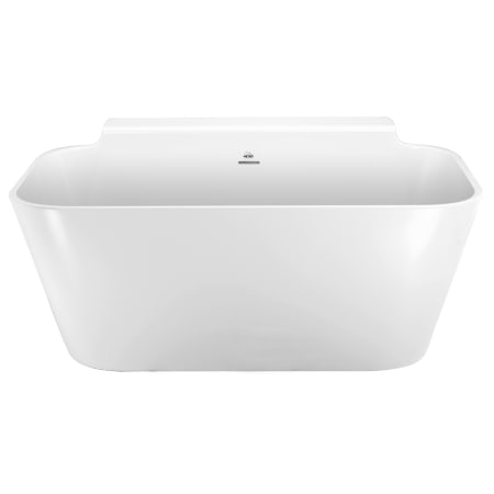 Hydrosystems Richmond 57" Free Standing Hydroluxe SS Soaking Tub with Center Drain, Drain Assembly, and Overflow Matte White