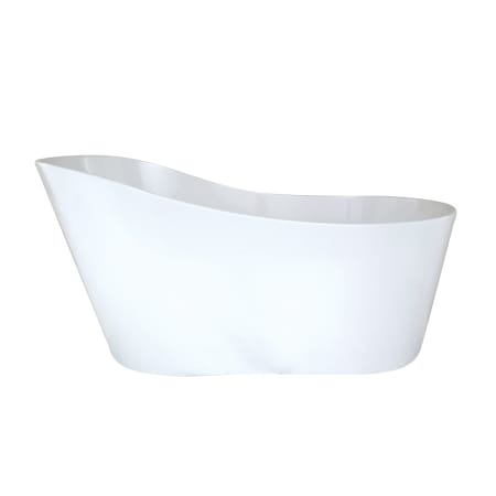 Hydrosystems Rodeo 61" Free Standing Hydroluxe SS Soaking Tub with Center Drain, Drain Assembly, and Overflow Matte White