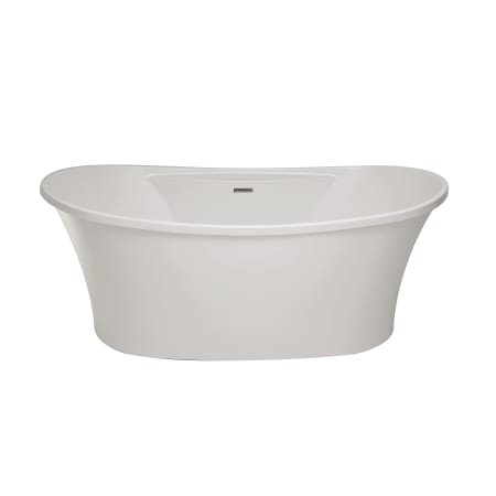Hydrosystems Studio 60" Free Standing Acrylic Soaking Tub with Center Drain, Drain Assembly, and Overflow White