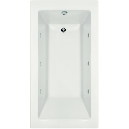 Hydrosystems Shannon 60" Three Wall Alcove Acrylic Whirlpool Tub with Left Drain, and Overflow White