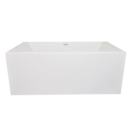 Hydrosystems Slate 60" Free Standing Hydroluxe SS Air Tub with Center Drain, Drain Assembly, and Overflow Matte White
