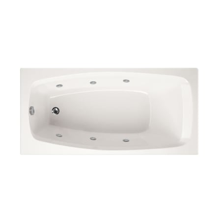Hydrosystems Solitude 60" Drop In Acrylic Whirlpool Tub with Reversible Drain, Drain Assembly, and Overflow White