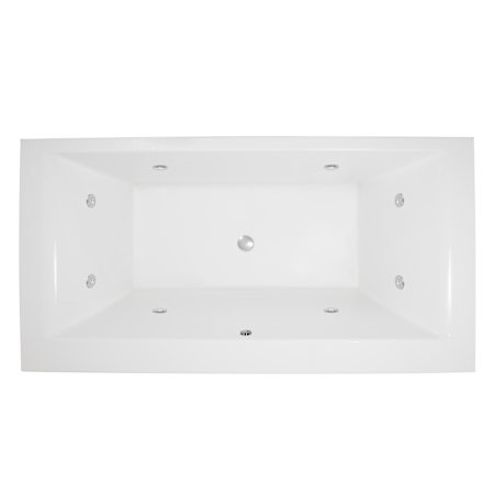 Hydrosystems Stella 70" Drop In Acrylic Air / Whirlpool Tub with Center Drain, Drain Assembly, and Overflow White