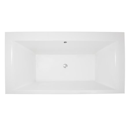 Hydrosystems Stella 70" Drop In Acrylic Air Tub with Center Drain, Drain Assembly, and Overflow White