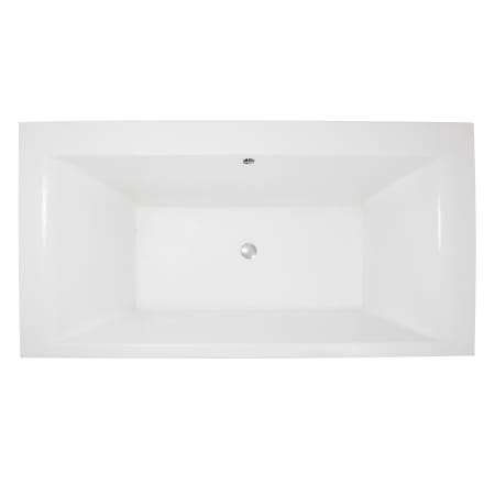Hydrosystems Stella 70" Drop In Acrylic Soaking Tub with Center Drain, Drain Assembly, and Overflow White