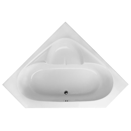 Hydrosystems Studio 59" Corner Acrylic Air Tub with Center Drain, and Overflow White