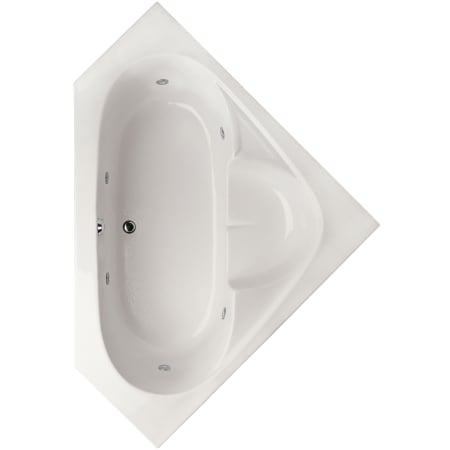Hydrosystems Studio 59" Corner Acrylic Whirlpool Tub with Center Drain, and Overflow White