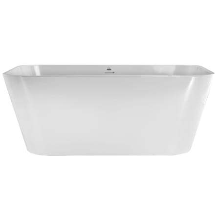 Hydrosystems Summerlin 57" Free Standing Hydroluxe SS Air Tub with Center Drain, Drain Assembly, and Overflow Matte White