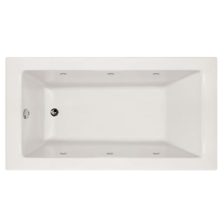 Hydrosystems Sydney 72" Three Wall Alcove Acrylic Whirlpool Tub with Left Drain, Drain Assembly, and Overflow White