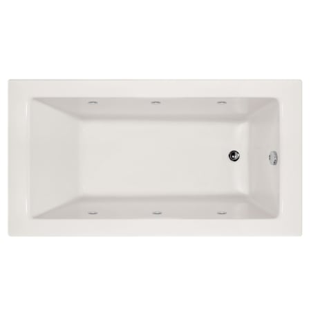 Hydrosystems Sydney 72" Three Wall Alcove Acrylic Whirlpool Tub with Right Drain, Drain Assembly, and Overflow White