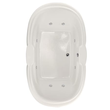 Hydrosystems Yvette 72" Drop In Acrylic Air / Whirlpool Tub with Center Drain, Drain Assembly, and Overflow White
