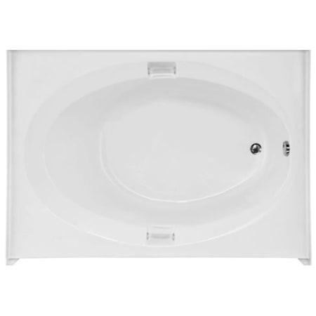 Hydrosystems Marie 60" x 42" x 20" Right Hand Alcove Tub with Integral Skirt, Three-Sided Tile Flange, and Clear Grab Bars White