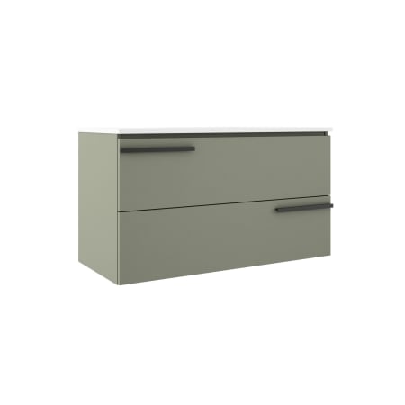 ICO Bath Accent 36" Wide Single Basin Vanity Set with Cabinet and Stone Composite Vanity Sink Top Sage Green