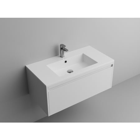 ICO Bath Calma 36" Stone Composite Vanity Top Gloss White