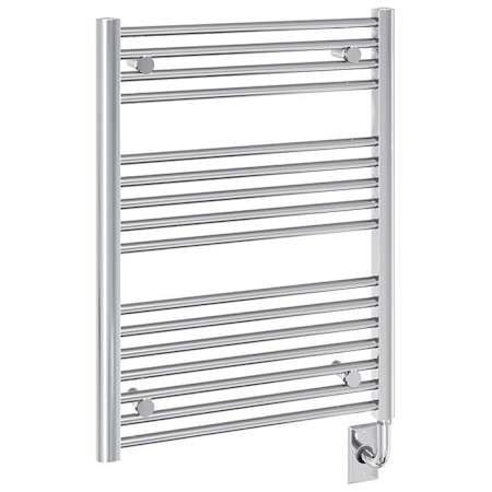 ICO Bath Tuzio Savoy 23-1/2"W x 31"H 120 V Plug-In Steel Towel Warmer Chrome