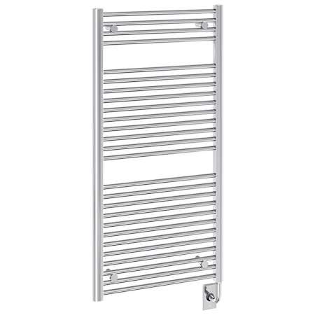 ICO Bath Tuzio Savoy 23-1/2"W x 47-1/2"H 120 V Plug-In Steel Towel Warmer Chrome