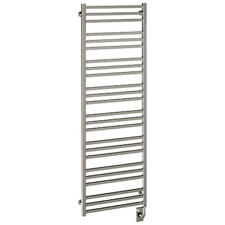 ICO Bath Tuzio Avento 23-1/2"W x 64"H 120 V Plug-In Steel Towel Warmer Brushed Nickel