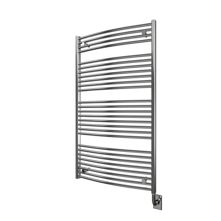 ICO Bath Tuzio Blenheim 29-1/2" W x 51" H Hydronic Steel Towel Warmer - Valve Set and Installation Kit Not Included Chrome