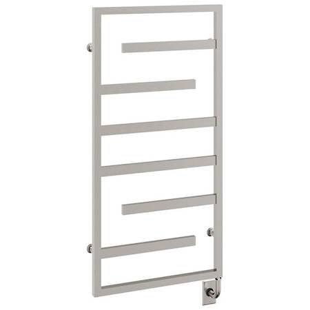 ICO Bath Tuzio Vasto 23-1/2"W x 47-1/2"H 120 V Hydronic Stainless Steel Towel Warmer Brushed Nickel