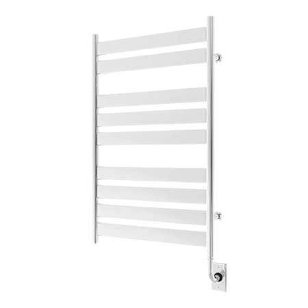 ICO Bath Tuzio Romano 19-1/2"W x 37"H 120 V Hydronic Stainless Steel Towel Warmer Chrome