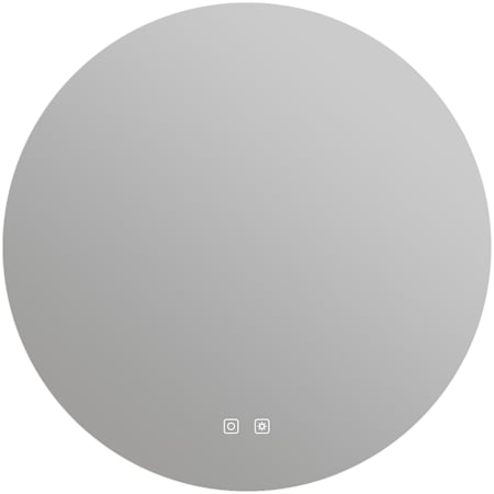 ICO Bath Atlas 24" Diameter Modern Circular Aluminum Frameless Bathroom Wall Mirror with Light N/A