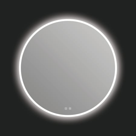 ICO Bath Bennett 36" Diameter Modern Circular Aluminum Frameless Bathroom Wall Mirror with Light N/A