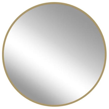 ICO Bath Brio 24" Diameter Circular Flat Framed Wall Mounted Bathroom Mirror Brushed Gold