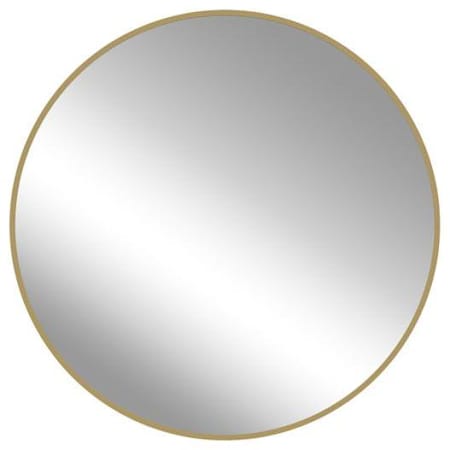 ICO Bath Brio 30" Diameter Circular Flat Framed Wall Mounted Bathroom Mirror Brushed Gold