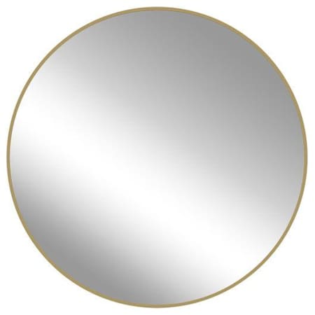 ICO Bath Brio 36" Diameter Circular Flat Framed Wall Mounted Bathroom Mirror Brushed Gold