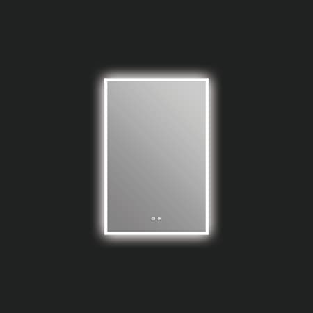 ICO Bath Camden 24" W x 36" H Modern Rectangular Aluminum Frameless Bathroom Wall Mirror with Light N/A