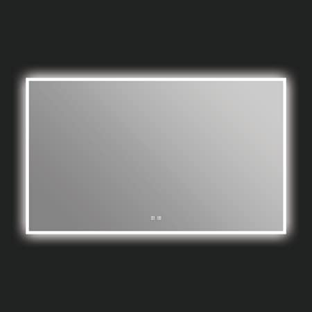 ICO Bath Camden 60" W x 36" H Modern Rectangular Aluminum Frameless Bathroom Wall Mirror with Light N/A