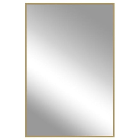 ICO Bath Cove 24"W x 36"H Rectangular Flat Framed Wall Mounted Bathroom Mirror Brushed Gold