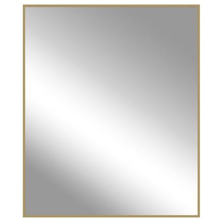 ICO Bath Cove 30"W x 36"H Rectangular Flat Framed Wall Mounted Bathroom Mirror Brushed Gold