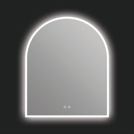 ICO Bath Gemma 30" W x 36" H Modern Arched Aluminum Frameless Bathroom Wall Mirror with Light N/A