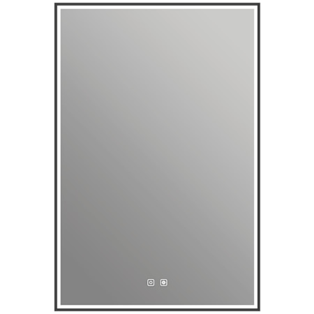 ICO Bath Nova 24" x 36" Lighted Framed Single Door Medicine Cabinet Matte Black