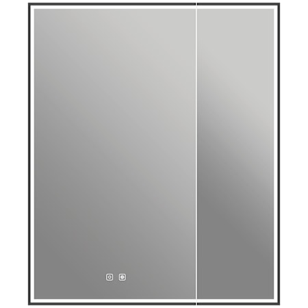 ICO Bath Nova 30" x 36" Lighted Framed Double Door Medicine Cabinet Matte Black