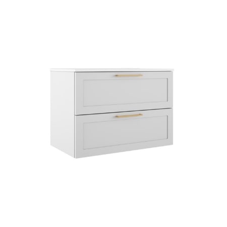 ICO Bath Rhythm 32" Wide Vanity Set with Cabinet, Stone Composite Vanity Cabinet Top, Modern Legs, and Handle Pull - Less Sink