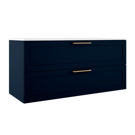 ICO Bath Rhythm 48" Wide Vanity Set with Cabinet, Stone Composite Vanity Cabinet Top, Frameless Mirror, and Modern Legs - Less Sink