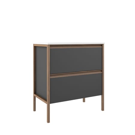 ICO Bath Tempo 32" Wide Vanity Set with Double Drawer Cabinet and Stone Composite Vanity Cabinet Top - Less Sink Ash Grey