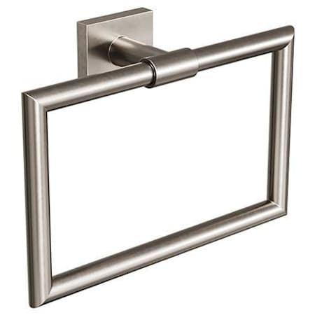 ICO Bath Crater 8-11/16" Wall Mounted Towel Ring Brushed Nickel
