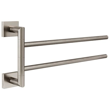 ICO Bath Crater 16-3/4" Towel Bar Brushed Nickel