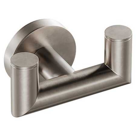 ICO Bath Volkano Summit Double Robe Hook Brushed Nickel