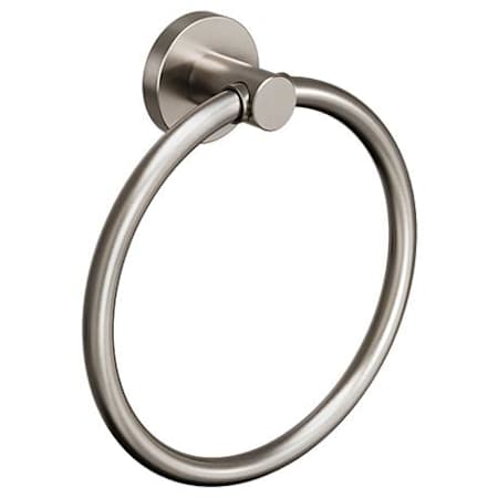 ICO Bath Lava 6-11/16" Wall Mounted Towel Ring Brushed Nickel
