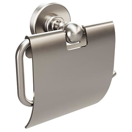 ICO Bath Ember Wall Mounted Toilet Paper Holder with Cover Brushed Nickel