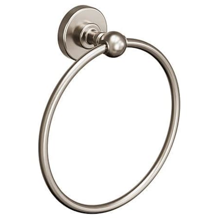 ICO Bath Ember 6-9/16" Wall Mounted Towel Ring Brushed Nickel