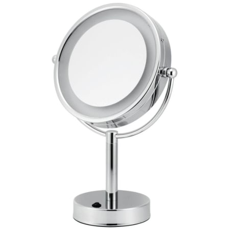 ICO Bath Volkano 10-7/8" W x 16" H Modern Circular Framed Bathroom Mirror with LED Lighting Chrome