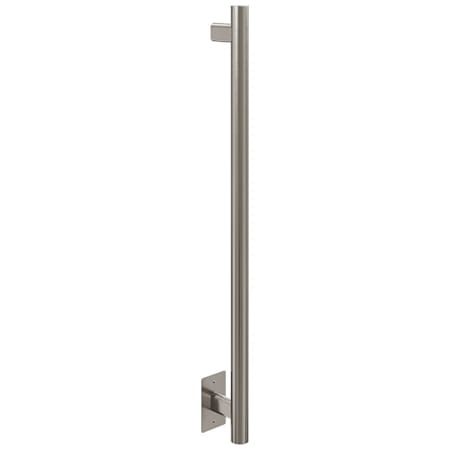 ICO Bath Tuzio Como 1-1/2"W x 35-3/8"H 120 V Hardwired Steel Towel Warmer Brushed Nickel